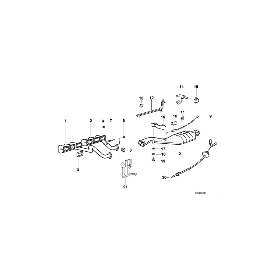 Genuine BMW 11621308367 E28 E24 Exhaust Manifold With Catalyst ZYL.4-6 (Inc. M635CSi, M5 & M6)