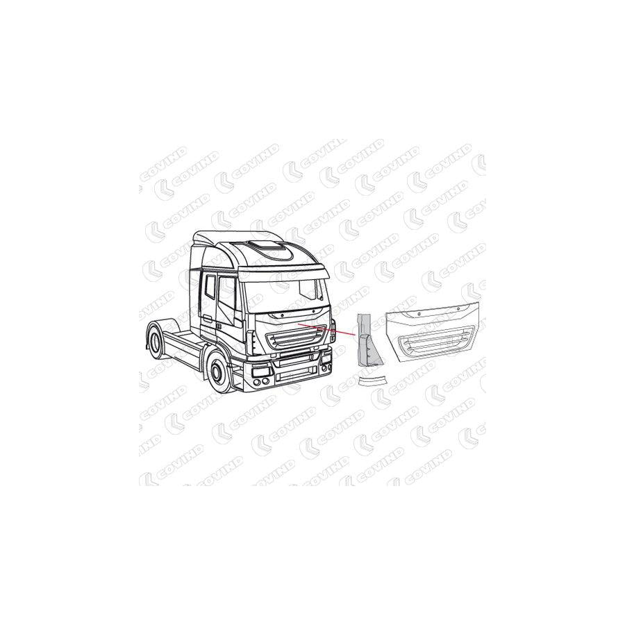 Covind 530/160 Air Deflector, Driver Cab