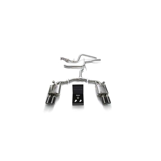 Armytrix AU944-QC11 Valvetronic Exhaust System Audi A4 Quattro 2.0 TFSI 4WD 2016-2022 with Quad Carbon Fiber 3.5"