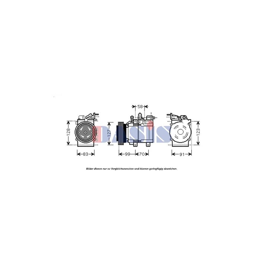 AKS Dasis 851672N Compressor, Air Conditioning