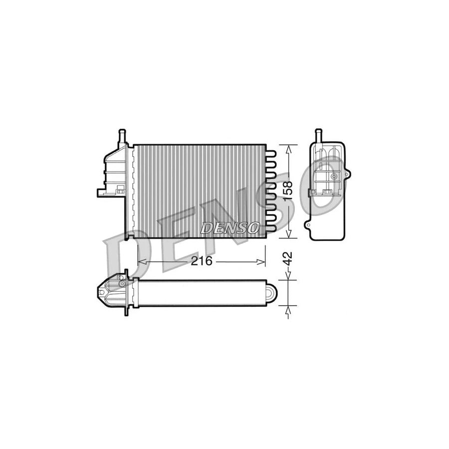 DENSO DRR09080 Heater Matrix for Fiat Seicento / 600 Hatchback (187)