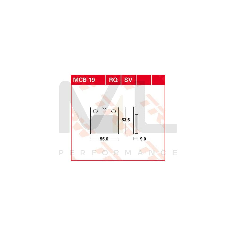 TRW Organic Sportive Mcb19Rq Brake Pad Set