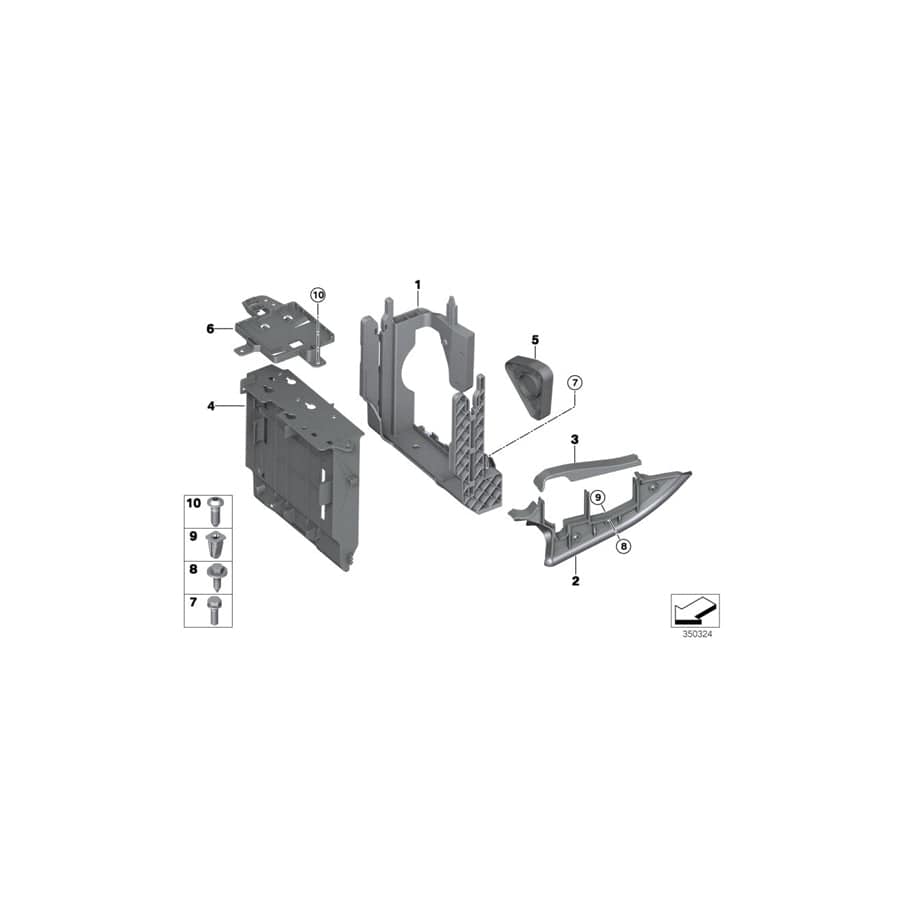 Genuine BMW 12907634546 F15 F16 Sealing Partition-Panel, Bottom Part (Inc. X5)