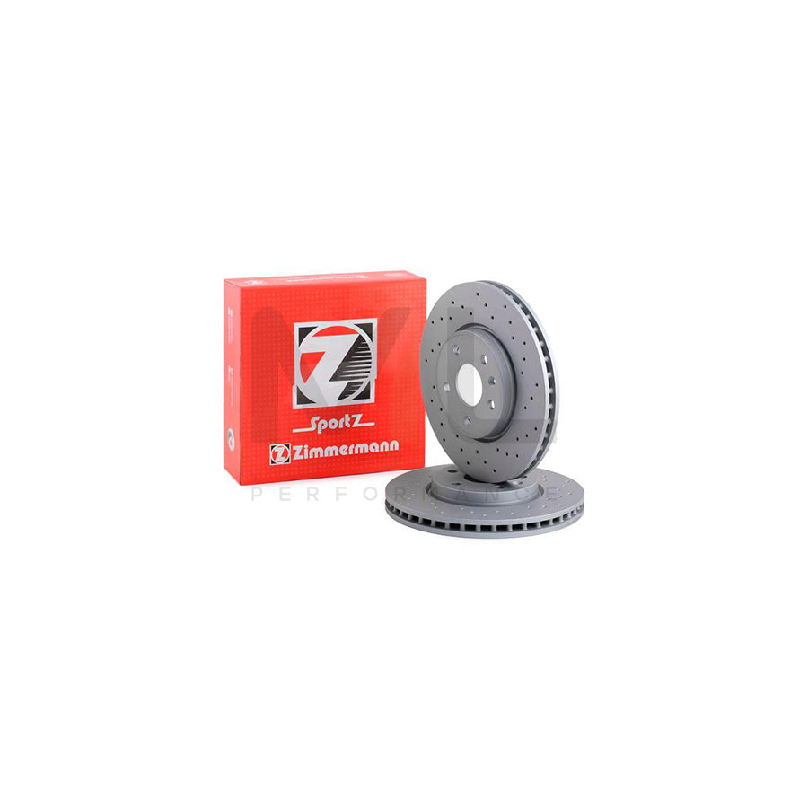 ZIMMERMANN SPORT COAT Z 430.2615.52 Brake Disc Internally Vented, Perforated, Coated, High-carbon  - 1 piece