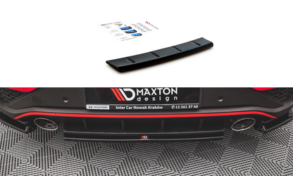 Maxton Design HY-I30-3F-N-RD1T Central Rear Splitter Hyundai I30N MK3 Facelift Hatchback | ML Performance UK Car Parts