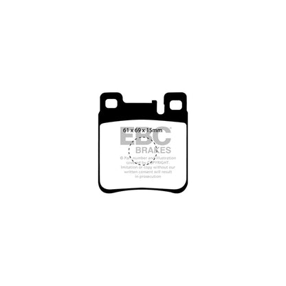 EBC PD03KR458 Mercedes-Benz W124 R129 Yellowstuff Rear Brake Pad & Plain Disc Kit - ATE Caliper 2 | ML Performance UK Car Parts