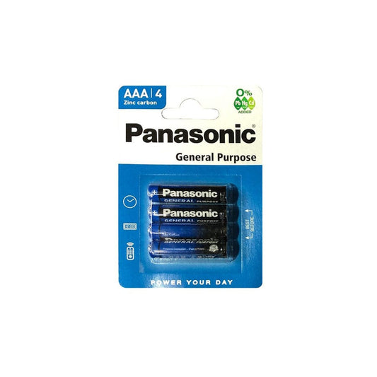 Panasonic Extra Heavy Duty AAA/R03 Battery (Card of 4)
