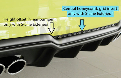 Rieger 00088180 Audi 8V A3 Rear Diffuser 6 | ML Performance UK Car Parts