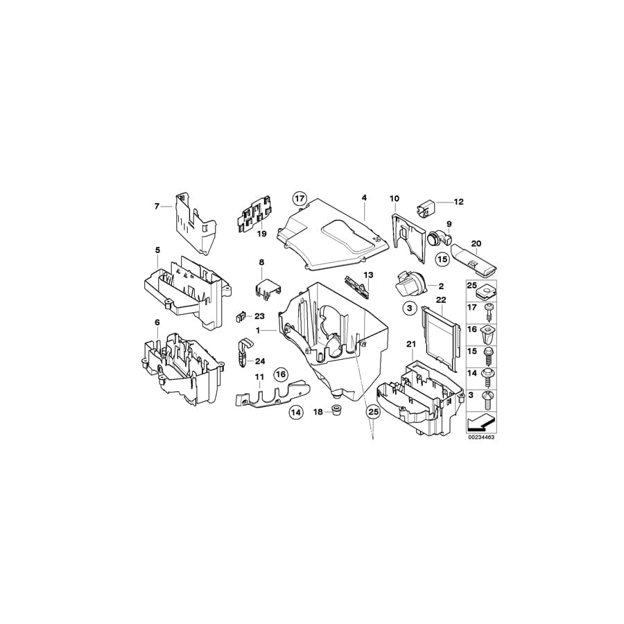Genuine BMW 12907571036 E60 E64 E61 E-Box With Ventilation (Inc. 635d, 520d & 545i)