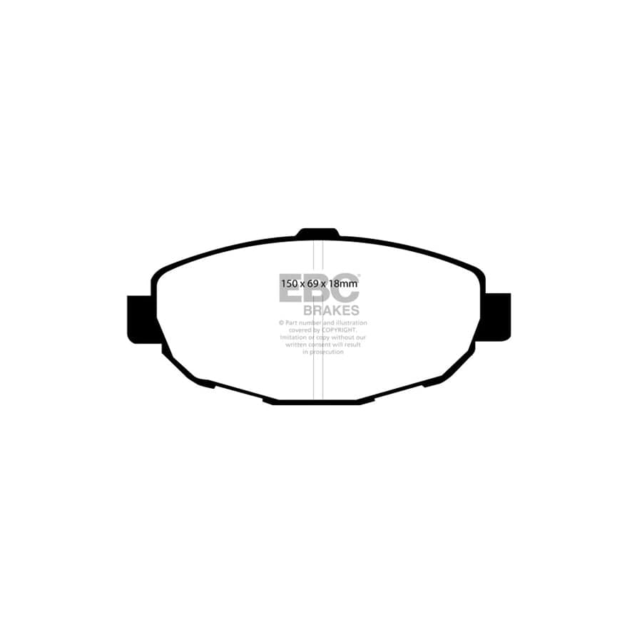 EBC PD03KF661 Lexus Toyota Yellowstuff Front Brake Pad & Plain Disc Kit (Inc. SC400 & Soarer) 2 | ML Performance UK Car Parts
