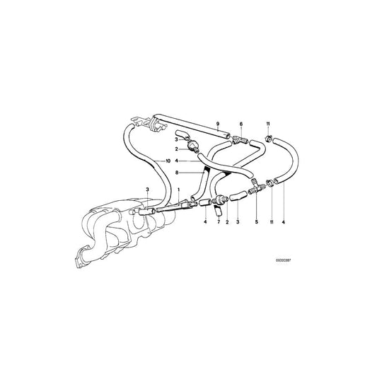 Genuine BMW 11611277720 E21 E28 Hose (Inc. 323i & 520i)