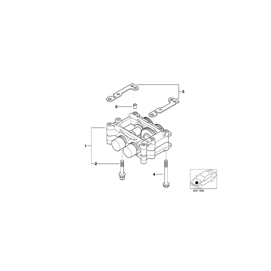 Genuine BMW 11271439600 E46 E36 Shim 2.08mm (Inc. 318Ci, 316i & Z3)