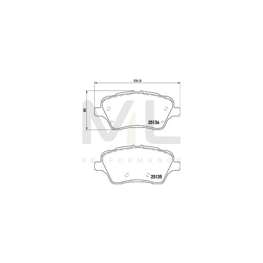 Hella 8DB 355 020-621 Brake Pad Set Not Prepared For Wear Indicator, With Brake Caliper Screws, With Accessories | ML Performance Car Parts