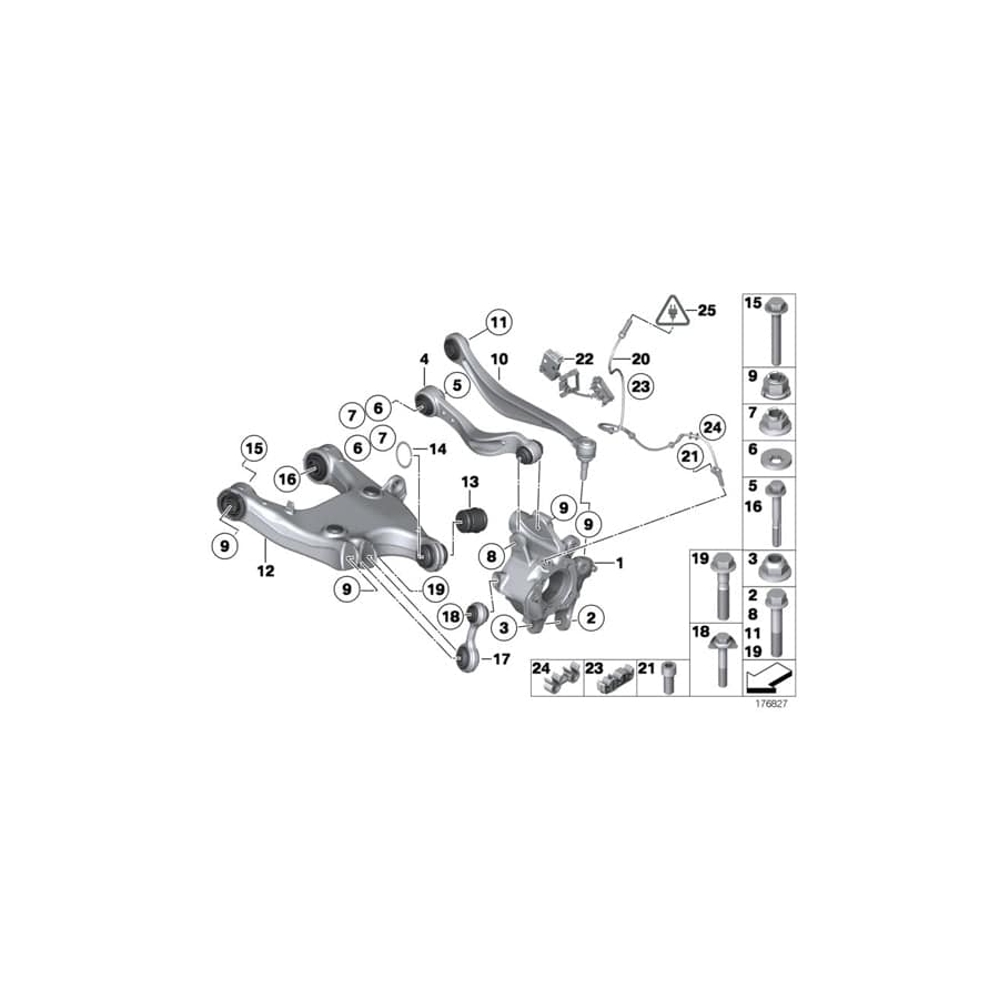 Genuine BMW 34526798476 F01 F02 Tubing Support, Right (Inc. ALPINA B7X, Hybrid 7L & ALPINA B7LX)