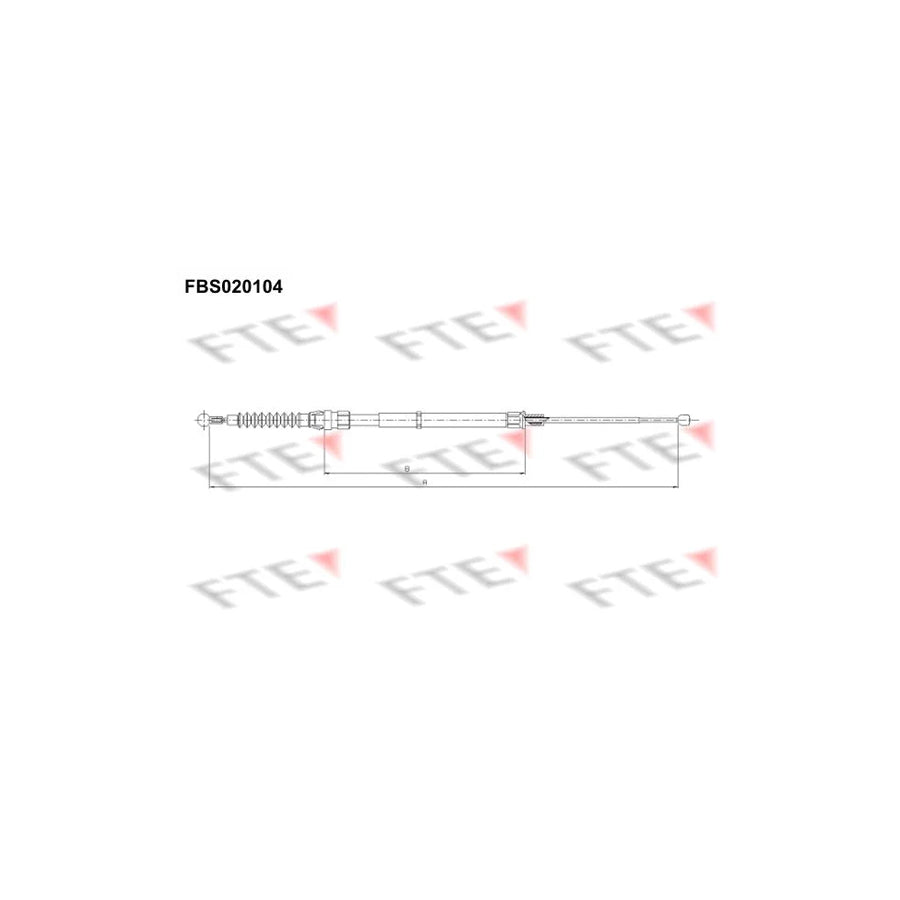 FTE Fbs020104 Hand Brake Cable for Skoda Octavia