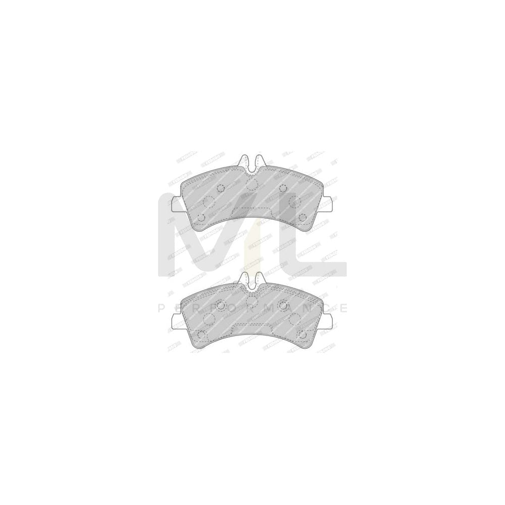Ferodo Premier Eco Friction FVR4429 Brake Pad Set Suitable for Mercedes-Benz Sprinter Incl. Wear Warning Contact, With Accessories