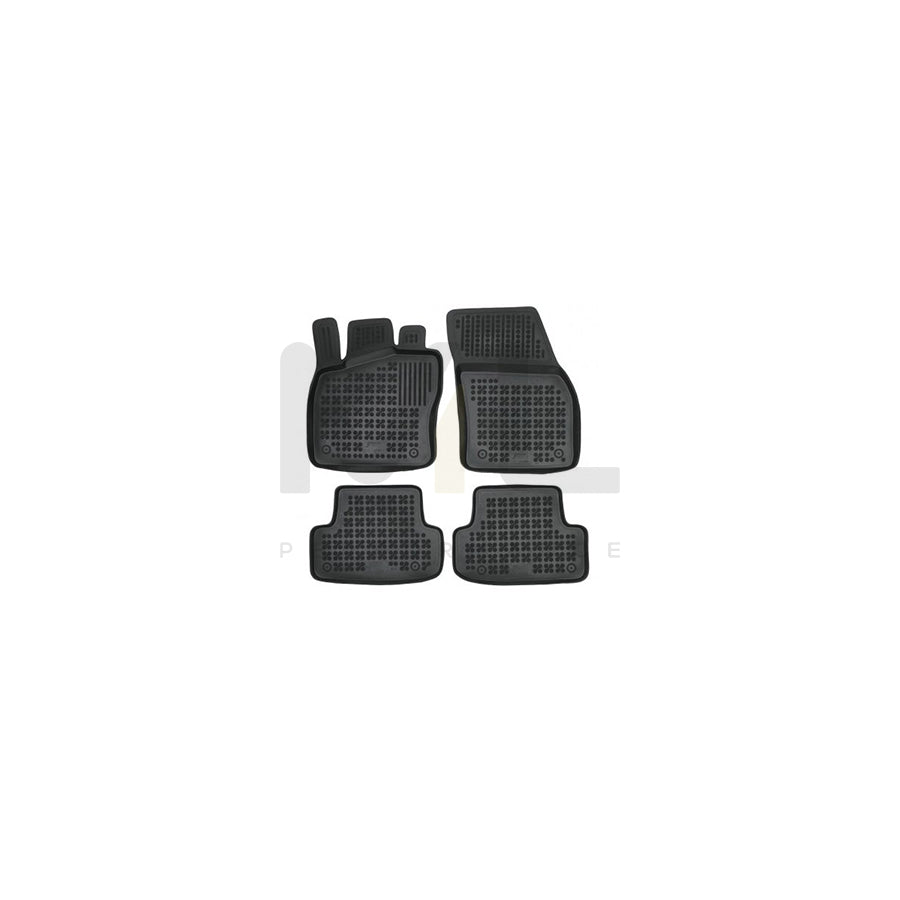REZAW PLAST 200123 Floor mat set for VW T-Roc (A11) Elastomer, Front and Rear, Black