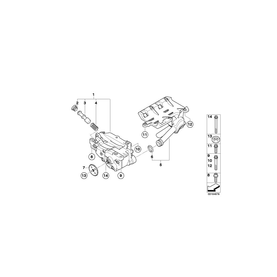 Genuine BMW 11277505696 E92 E93 E90 Torx Bolt M8X100-8.8 (Inc. 320si, 118i & 120i)