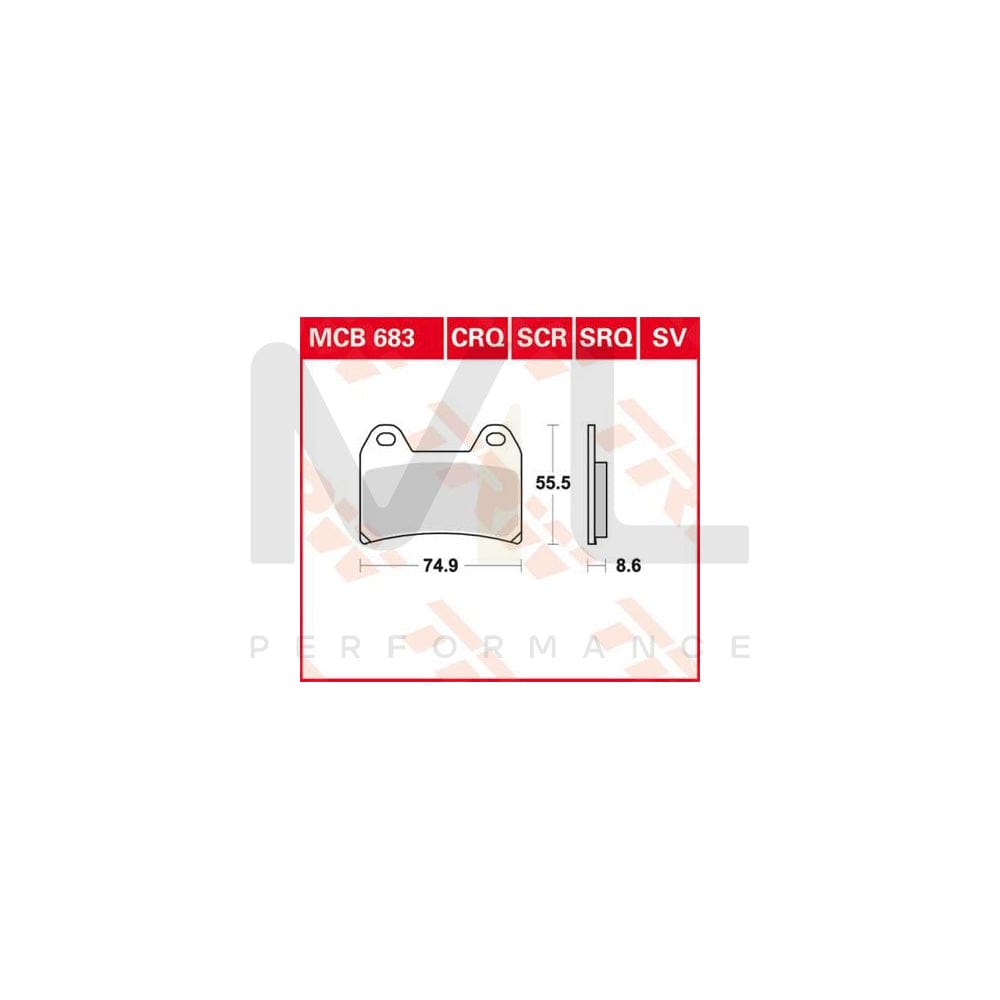 TRW Sinter Carbon Racing Mcb683Scr Brake Pad Set