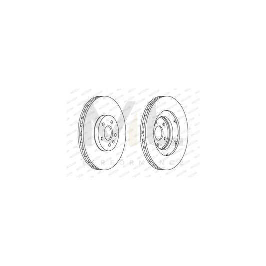 Ferodo Premier DDF1665 Brake Disc Vented, With Bolts/Screws  - Pair