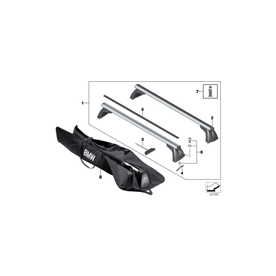 Genuine BMW 01290403105 E87 E90 F07 Mounting Information Base support system (Inc. 125i, 530d & 128i)
