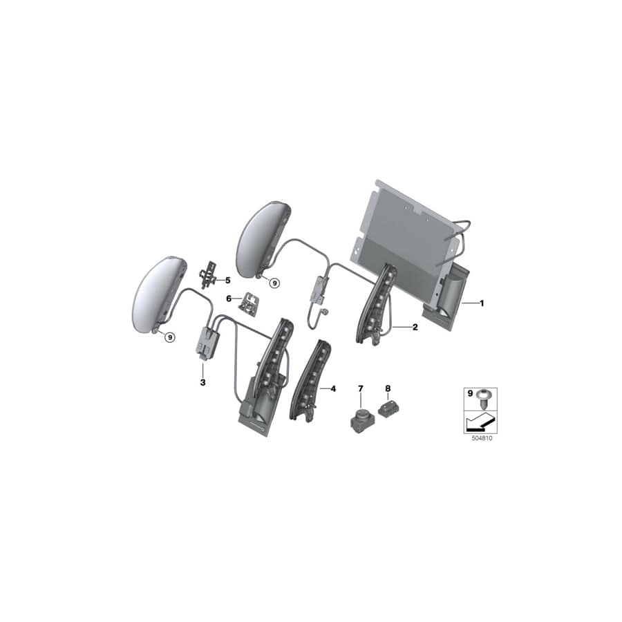 Genuine BMW 52107394865 F45 F46 F48 Backrest Width Adjustment (Inc. 220d, Z4 30i & X1 18i)