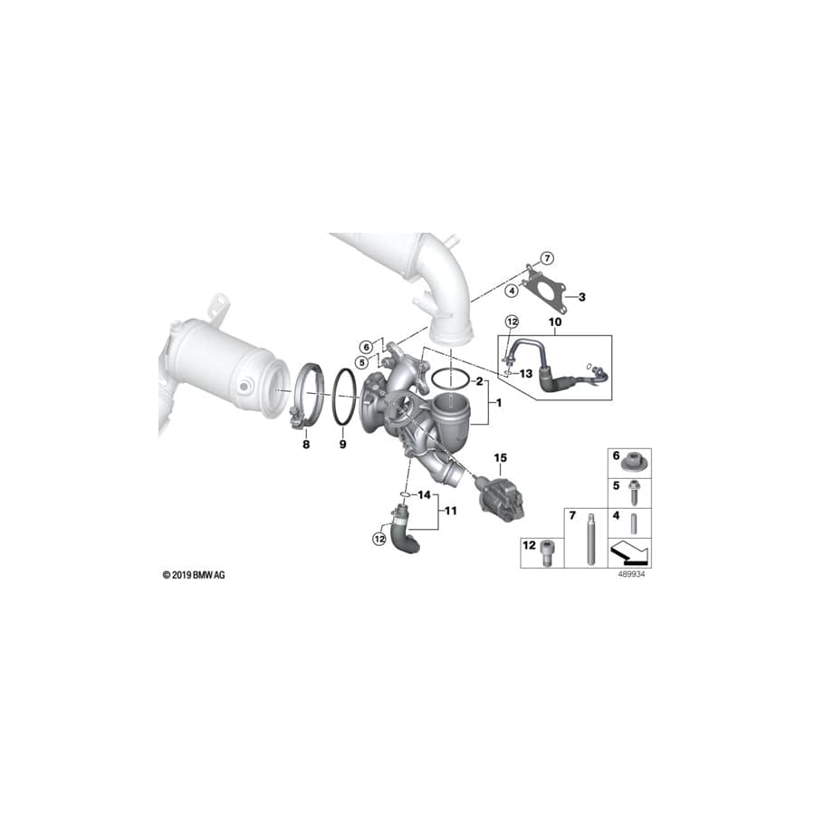 Genuine BMW 11628631898 F55 Seal For Exhaust Turbocharger (Inc. Cooper & Cooper ALL4)