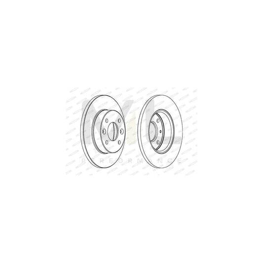 Ferodo Premier DDF108 Brake Disc Solid, With Bolts/Screws  - Pair