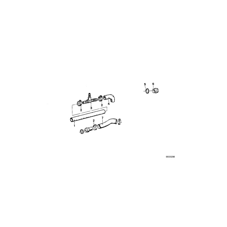Genuine BMW 11531266457 E12 Hose (Inc. 520)