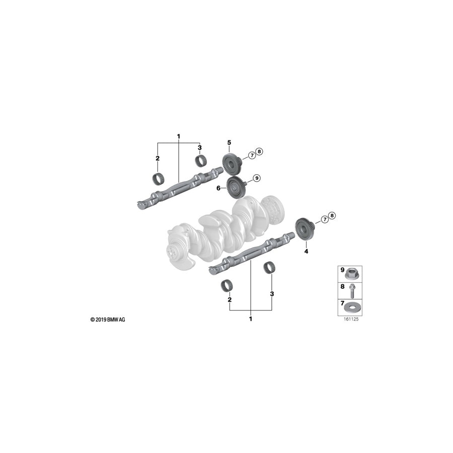 Genuine BMW 11277797952 G29 F22 F45 Hex Nut M12X1,5 (Inc. X4 25dX, X2 25iX & X1 25dX)