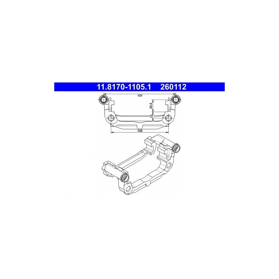 ATE 11.8170-1105.1 Carrier, Brake Caliper