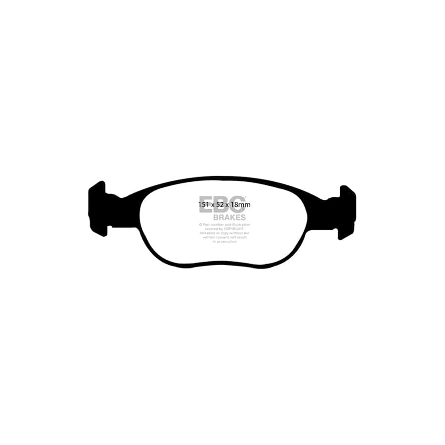 EBC PD11KF192 Fiat Punto Greenstuff Front Brake Pad & GD Disc Kit 2 | ML Performance UK Car Parts