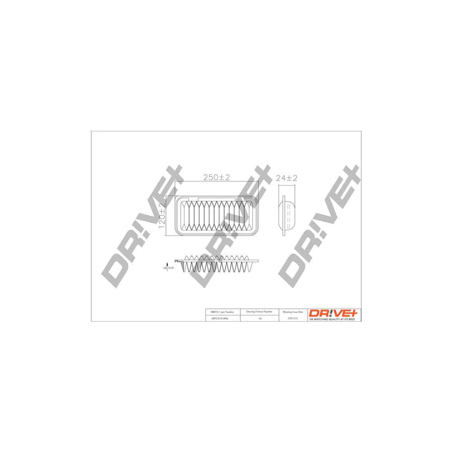 Dr!Ve+ Dp1110.10.0086 Air Filter
