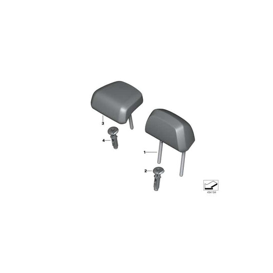 Genuine BMW 52207499578 G20 G21 Guide, Headrest SCHWARZ (Inc. 320iX, M340iX & 320i 1.6)