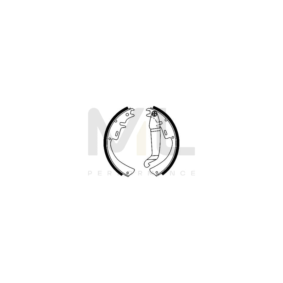HELLA 8DB 355 000-081 Brake Shoe Set with handbrake lever | ML Performance Car Parts