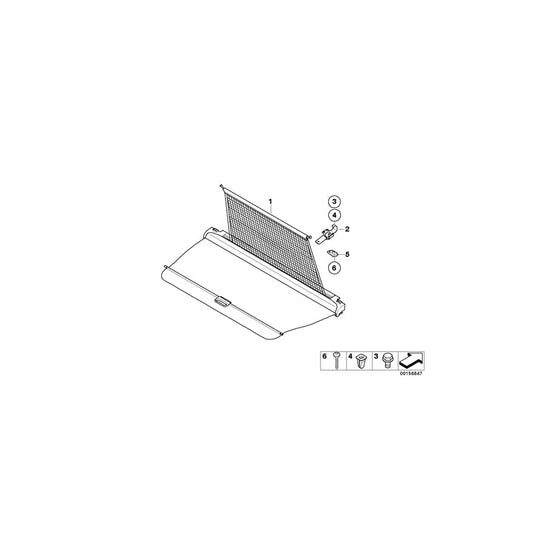 Genuine BMW 51446966294 E70 Cover,Susp. Loop F Dividing Net, Rig HIMMELGRAU (Inc. X5 3.0d, X5 M50dX & X5 3.0si)