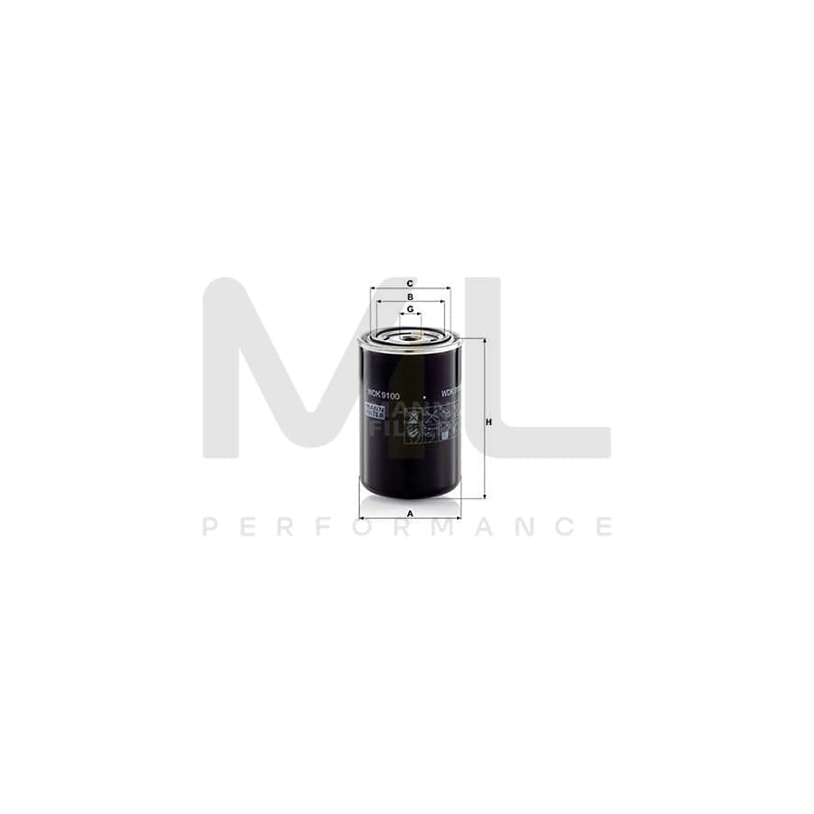 MANN-FILTER WDK 9100 Fuel filter Spin-on Filter