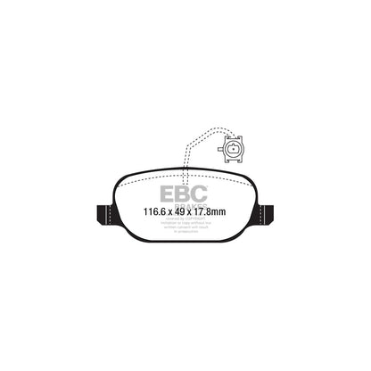 EBC DP42236R Alfa Romeo 4C Yellowstuff Rear Brake Pads 2 | ML Performance UK Car Parts