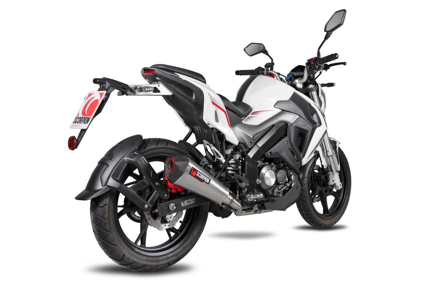 Scorpion RKE50SEO Keeway RKF 125 Serket Taper Full System - Brushed Stainless Steel Sleeve | ML Performance UK UK
