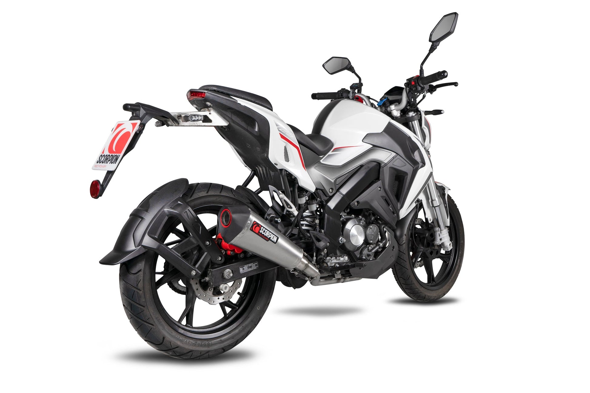 Scorpion RKE50SEO Keeway RKF 125 Serket Taper Full System - Brushed Stainless Steel Sleeve | ML Performance UK UK