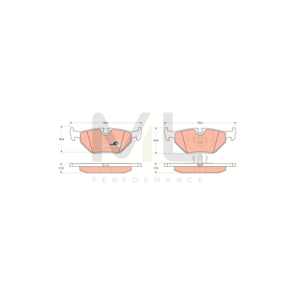 TRW Cotec Gdb917 Brake Pad Set Incl. Wear Warning Contact