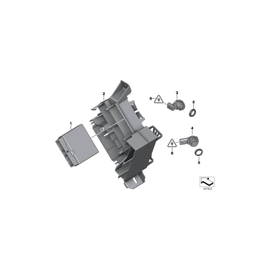 Genuine BMW 66209288231 F34 F22 F83 Ultrasonic Sensor, Kalahari Beige M481 (Inc. 218i, Hybrid 3 & 318d)