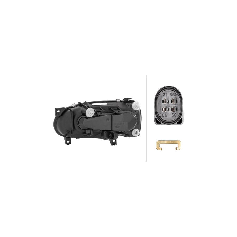 Hella 1DJ 008 187-041 Headlight For VW Golf