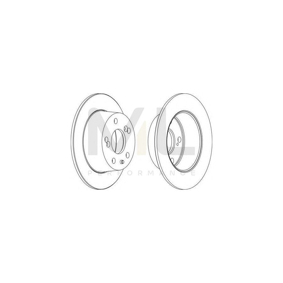 Ferodo DDF094-1 Brake Disc for Citroen Cx Solid, With Bolts/Screws  - Pair