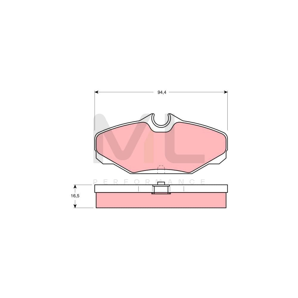 TRW Gdb4062 Brake Pad Set Not Prepared For Wear Indicator