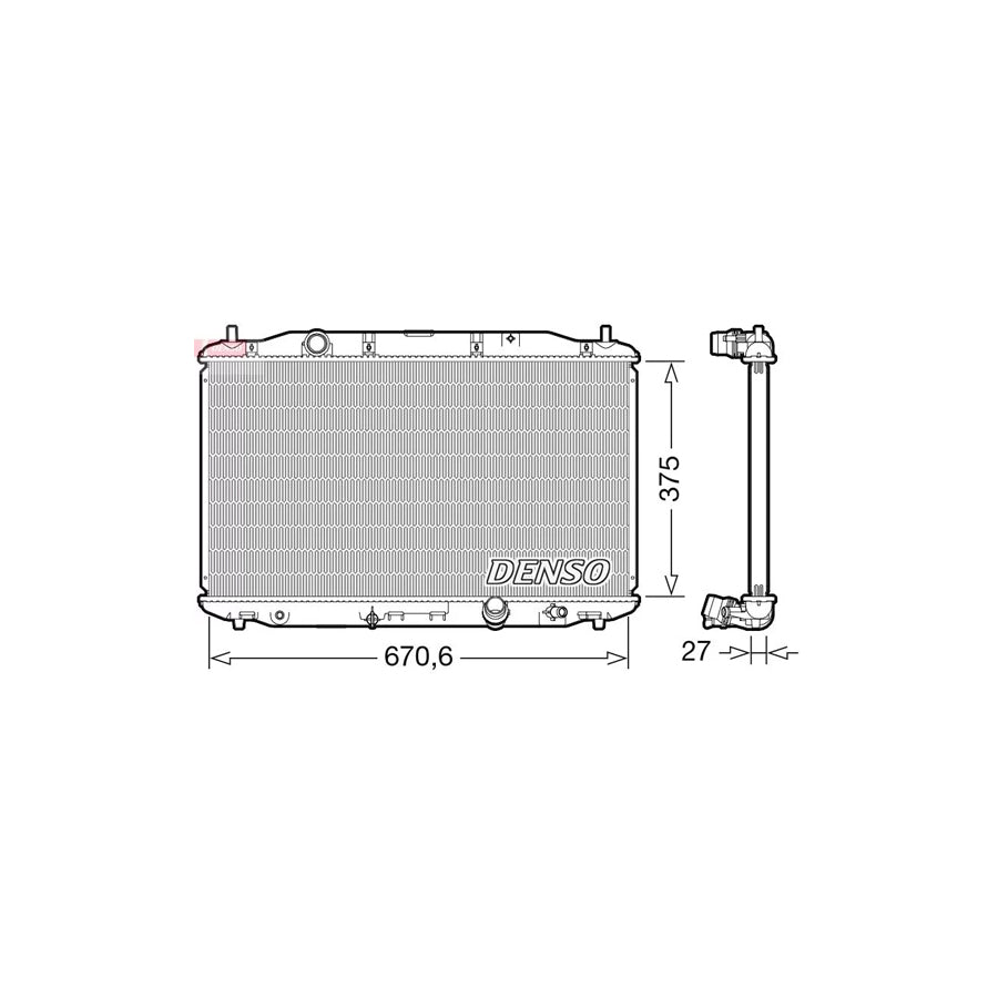 DENSO DRM40106 Engine Radiator for Honda CIVIC VIII Hatchback (Fn, Fk)
