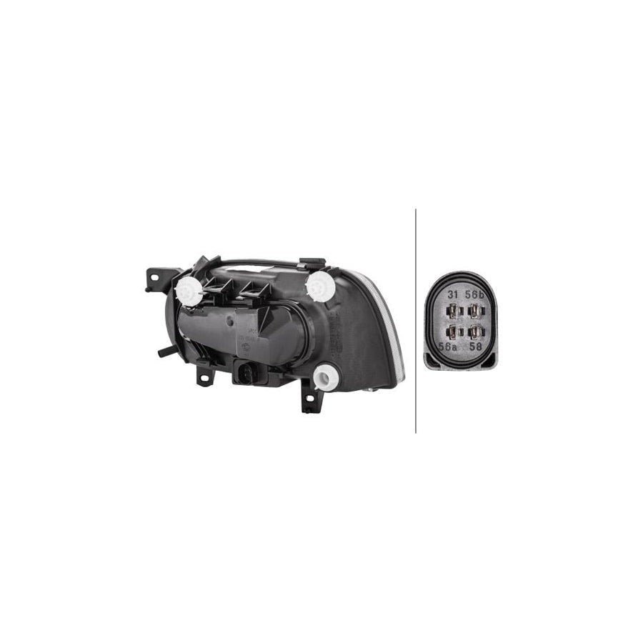 Hella 1DJ 008 187-021 Headlight For VW Golf