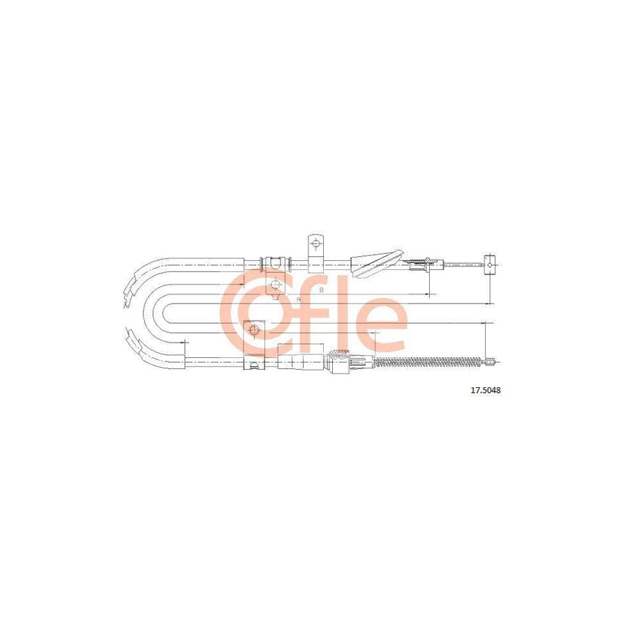 Cofle 92.17.5048 Hand Brake Cable for Suzuki Liana