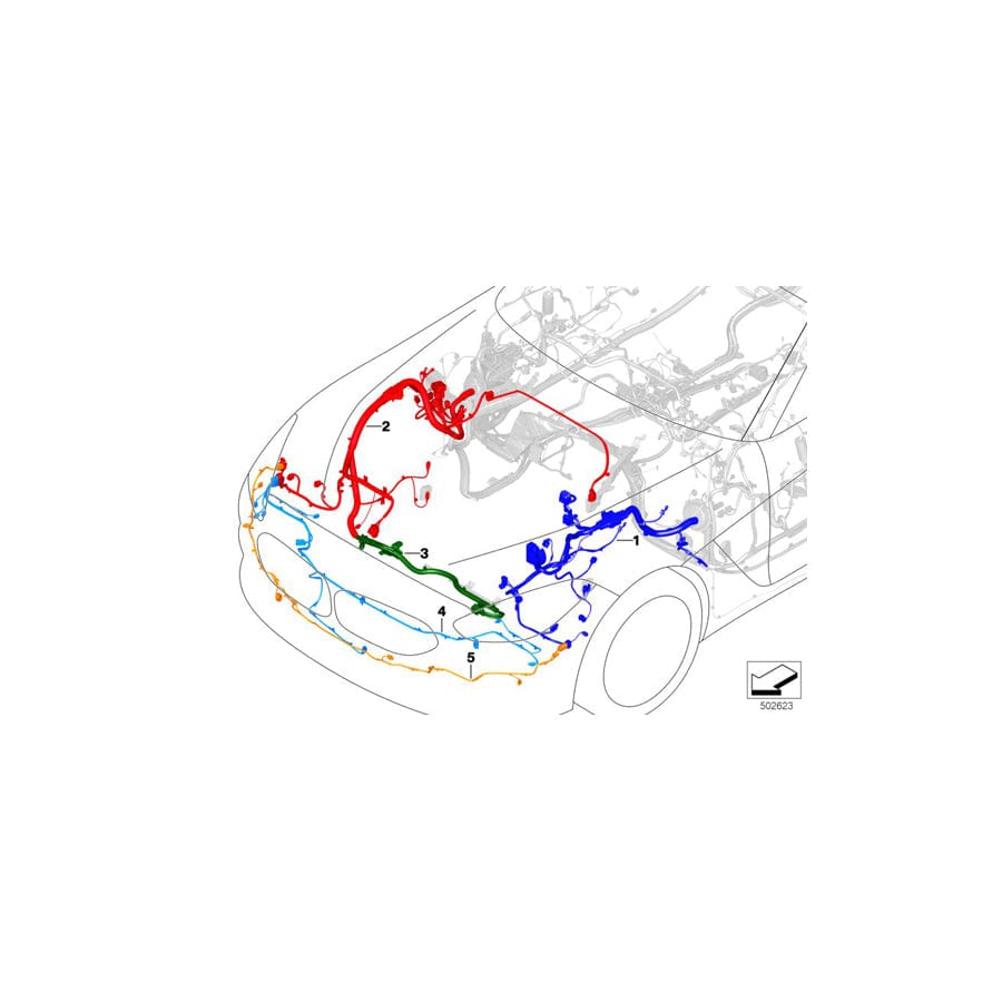 Genuine BMW 61119440881 G29 Front Right Repair Wiring Set (Inc. Z4)