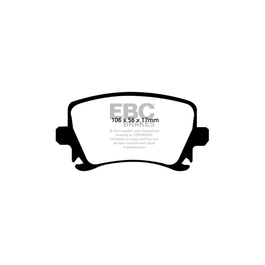 EBC PD02KR054 Audi 8J TT Redstuff Rear Brake Pad & Plain Disc Kit - TRW Caliper 2 | ML Performance UK Car Parts